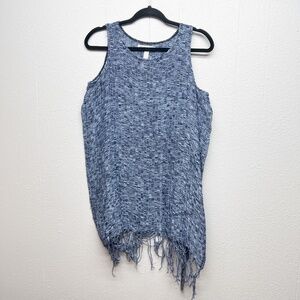 BCBGGeneration Fringe Western Festival Cowgirl Knit Boho Tunic Womens Medium